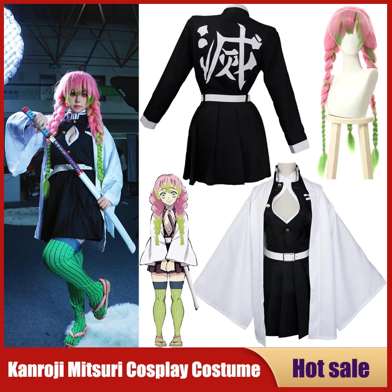 Kids Cosplay Anime - Anime Kanroji Mitsuri Costume Cosplay Kimetsu