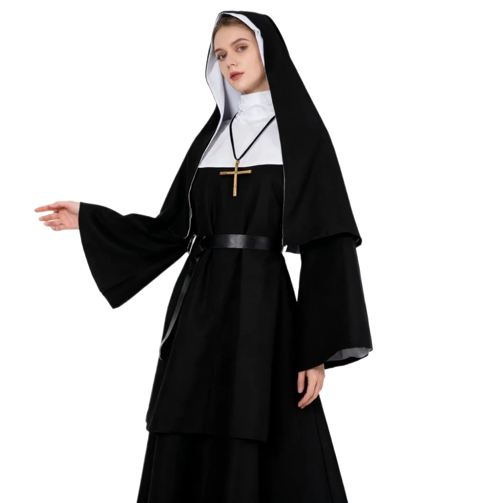 Anime Cosplay Nun - Costume da Suora per Halloween, Abito