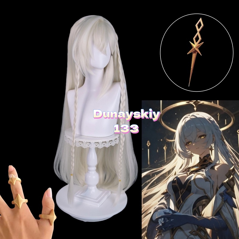 Anime Cosplay Long Hair - Genshin Impact Istaroth Quattro Tende Parrucca