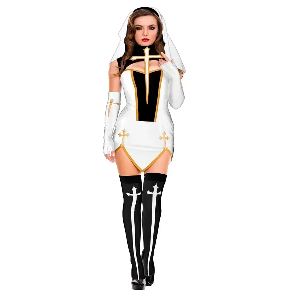 Anime Cosplay Nun - Costume da suora per Halloween 2026,