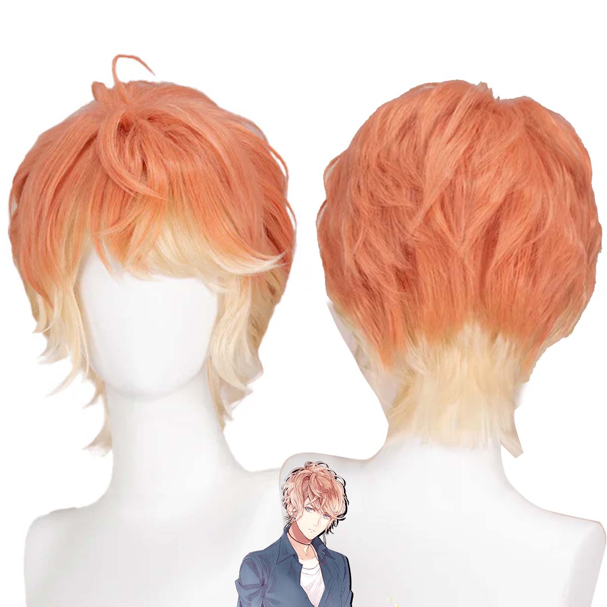 Parrucca corta da donna DOKIDO - Anime Cosplay Orange Hair recensione e prezzo