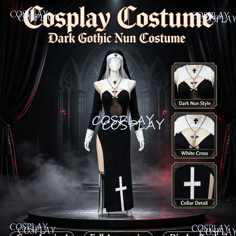 Costume da Suora con Spacco Al - Anime Cosplay Nun recensione e prezzo